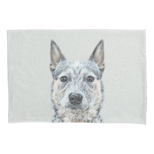 オーストラリアの牛の犬 – かわいいオリジナルドッグアート 枕カバー (正面)
