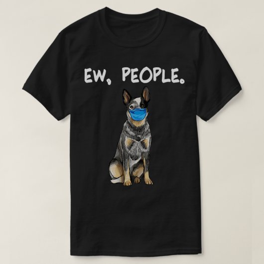 オーストラリアの牛の犬Ew人々の犬を着て顔M Tシャツ (デザイン正面)