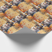 オーストラリアの牛の紅葉感謝祭 ラッピングペーパー (角)