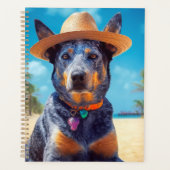 オーストラリアの牛オンビーチ、愛犬家の夏の贈り物 プランナー手帳 (正面)