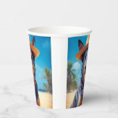 オーストラリアの牛オンビーチ、愛犬家の夏の贈り物 紙コップ (右)