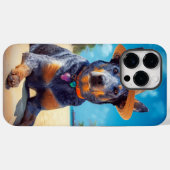 オーストラリアの牛オンビーチ、愛犬家の夏の贈り物 Case-Mate iPhoneケース (裏面 (横))