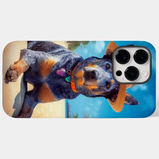 オーストラリアの牛オンビーチ、愛犬家の夏の贈り物 Case-Mate iPhoneケース (裏面 (横))