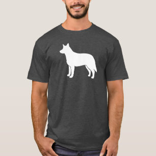 オーストラリアの牛犬のシルエット Tシャツ
