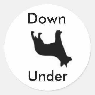 オーストラリアの牛犬の下に ラウンドシール