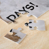 オーストラリアの牛犬の初恋の雪の日 ジグソーパズル (側面)