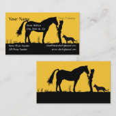 オーストラリアの牛犬の日没のシルエット 名刺 (正面/裏面)