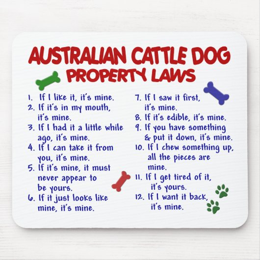 オーストラリアの牛犬の特性の法律2 マウスパッド (正面)