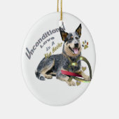 オーストラリアの牛犬の青いheelerのオーナメント セラミックオーナメント (右)