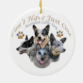 オーストラリアの牛犬の青いheelerのオーナメント セラミックオーナメント (裏面)