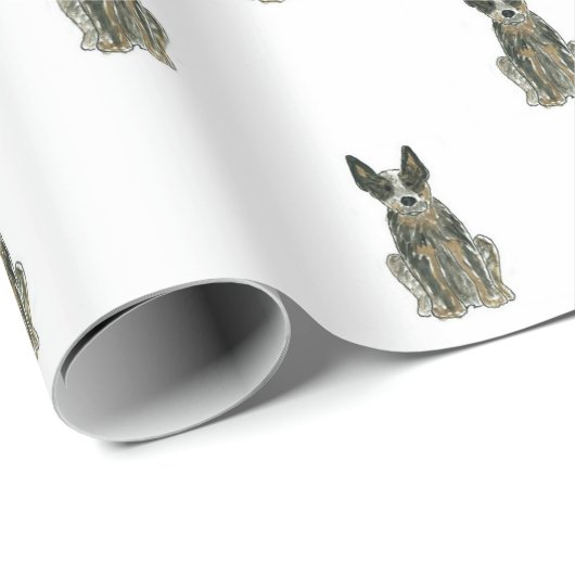 オーストラリアの牛犬のHeelerのギフトの包装紙 ラッピングペーパー (ロールコーナー)