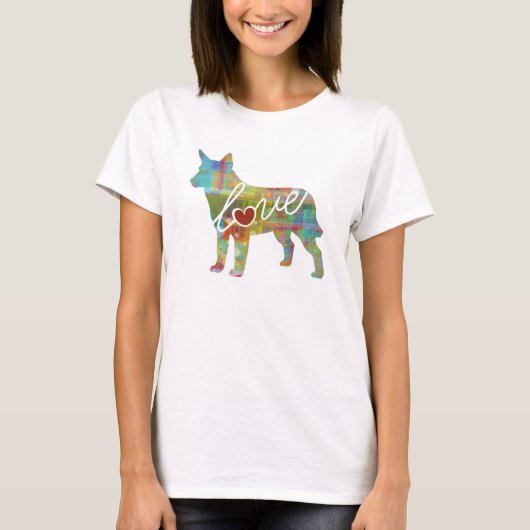 オーストラリアの牛犬愛 Tシャツ (正面)