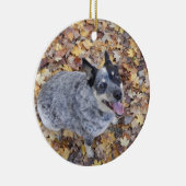 オーストラリアの牛犬青いHEELERのクリスマスORNAME セラミックオーナメント (右)