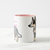 オーストラリアの牛犬/ケルピー愛 ツートーンマグカップ (中央)