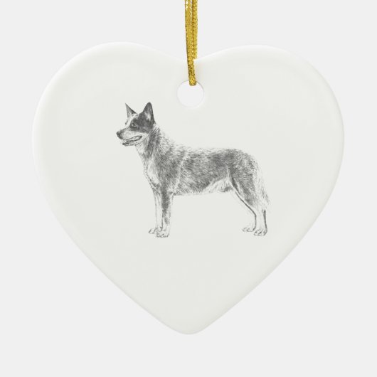 オーストラリアの牛犬 セラミックオーナメント (正面)