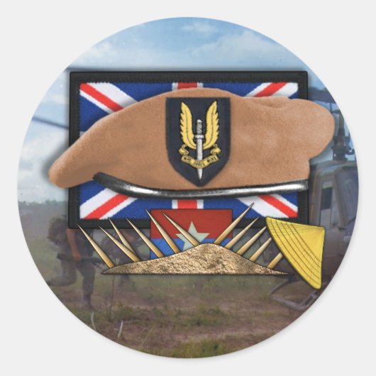 オーストラリアの特別航空サービスsasベトナムステッカー ラウンドシール (正面)