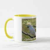 オーストラリアの硫黄頂点に達されたオウム マグカップ (左)