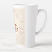 オーストラリアの紋章の茶色の濃淡 カフェラテマグ (右)