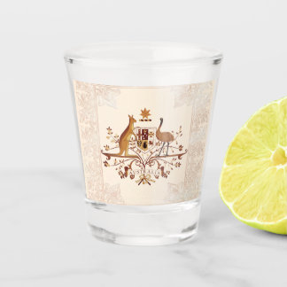 オーストラリアの紋章の茶色の濃淡 ショットグラス