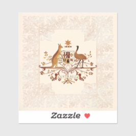 オーストラリアの紋章の茶色の濃淡 シール