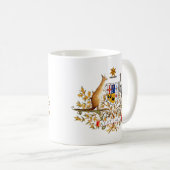 オーストラリアの紋章付き外衣 コーヒーマグカップ (正面右)