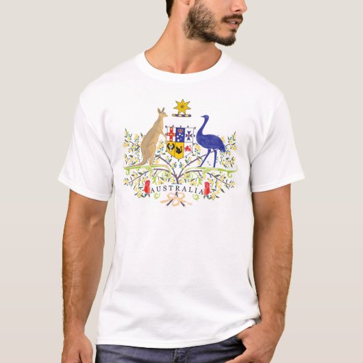 オーストラリアの紋章付き外衣 Tシャツ (正面)