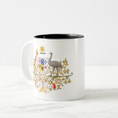 オーストラリアの紋章 ツートーンマグカップ (正面左)