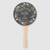 オーストラリアの素朴花結婚の歓迎グレー ハンドファン (裏面)