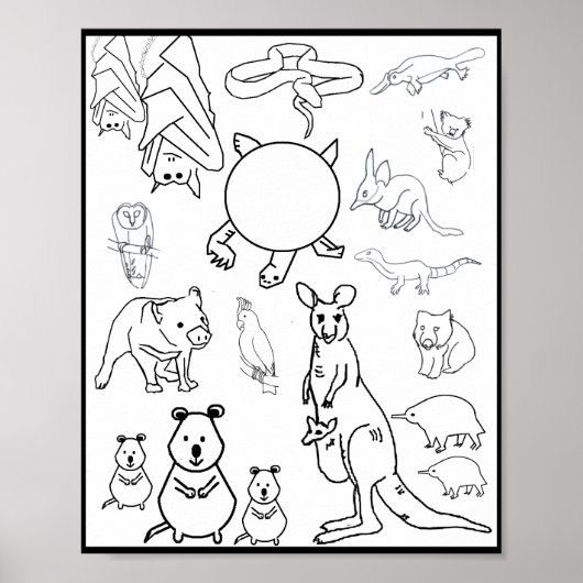 オーストラリアの絶滅危惧動物，ポスター ポスター (正面)