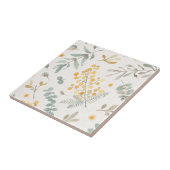 オーストラリアの編み枝細工およびユーカリの水彩画の花柄 タイル (側面)