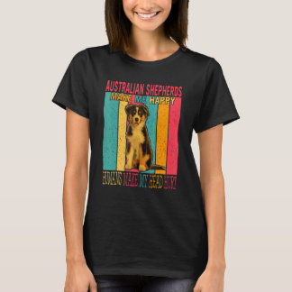 オーストラリアの羊飼いが人を幸せにHの頭にする Tシャツ