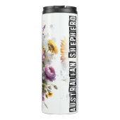 オーストラリアの羊飼いが咲き誇る幸せな視線 タンブラー (裏面)