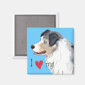 オーストラリアの羊飼いが大好き マグネット (正面/裏面)