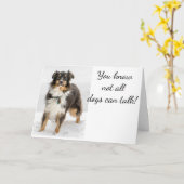 オーストラリアの羊飼いが誕生日カードを送る カード (黄色い花)