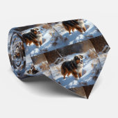 オーストラリアの羊飼いが雪のクリスマスを過ごす ネクタイ (ロール)