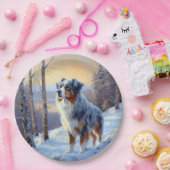 オーストラリアの羊飼いが雪のクリスマスを過ごす ペーパープレート (パーティー)