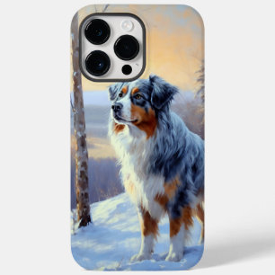 オーストラリアの羊飼いが雪のクリスマスを過ごす Case-Mate iPhone 14 PRO MAXケース