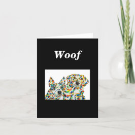 オーストラリアの羊飼いとプロットハウンドカ空白のード サンキューカード