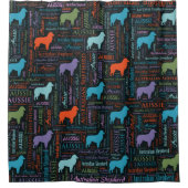 オーストラリアの羊飼いのオーストラリアの単語の芸術 シャワーカーテン (正面)