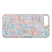 オーストラリアの羊飼いのオーストラリアの単語の芸術 Case-Mate iPhoneケース (裏面(横))