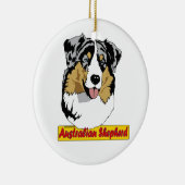 オーストラリアの羊飼いのオーナメント セラミックオーナメント (右)