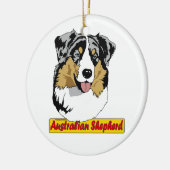 オーストラリアの羊飼いのオーナメント セラミックオーナメント (左)