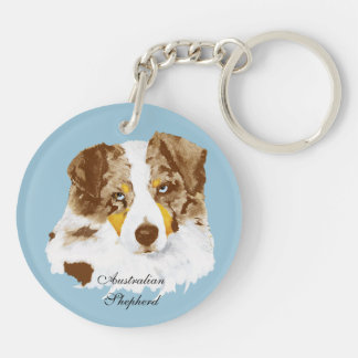 オーストラリアの羊飼いのカスタムなアクリルのkeychain キーホルダー