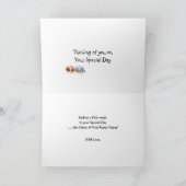 オーストラリアの羊飼いのカスタムなハッピーバースデーカード カード (内部)