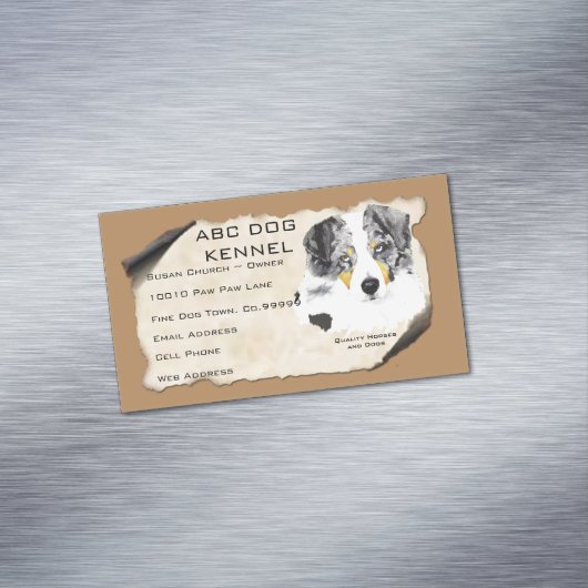 オーストラリアの羊飼いのカスタムな磁気名刺 マグネット名刺 (インサイチュ)