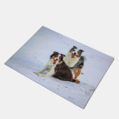 オーストラリアの羊飼いのカップル犬 ドアマット (アングル)