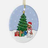 オーストラリアの羊飼いのクリスマスのオーナメント セラミックオーナメント (右)