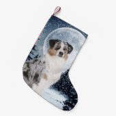 オーストラリアの羊飼いのクリスマスのストッキング スモールクリスマスストッキング (正面 (吊り時))