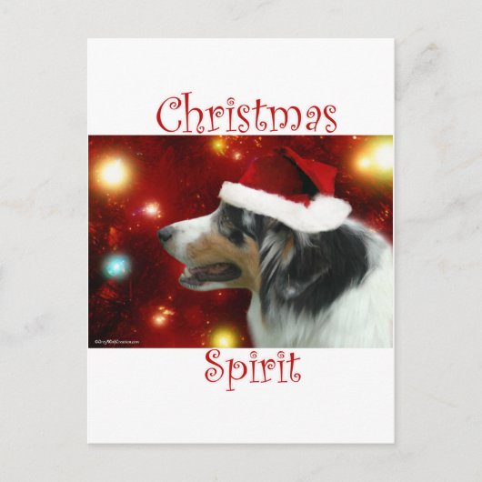 オーストラリアの羊飼いのクリスマスの精神 シーズンポストカード (正面)