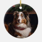 オーストラリアの羊飼いのクリスマスの飾り セラミックオーナメント (裏面)